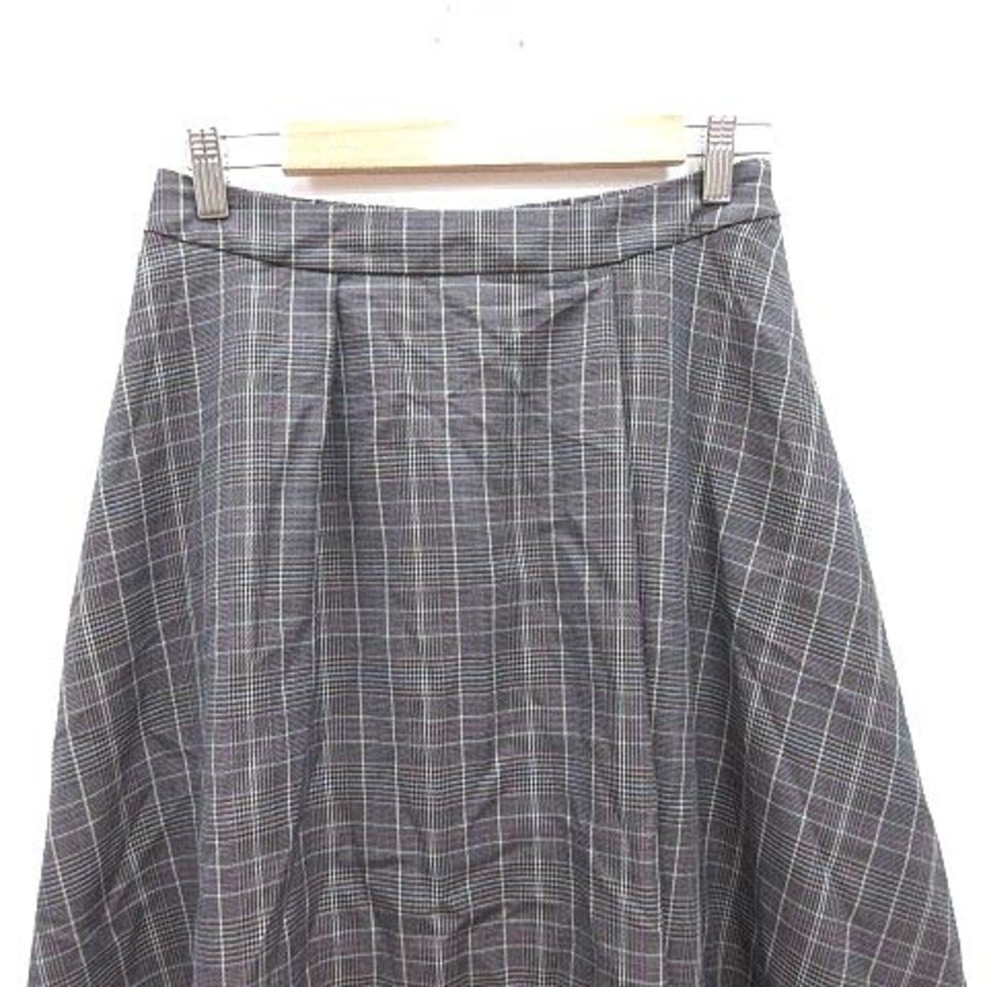 ReFLEcT(リフレクト)のリフレクト フレアスカート ひざ丈 チェック タック 11 こげ茶  レディースのスカート(ひざ丈スカート)の商品写真