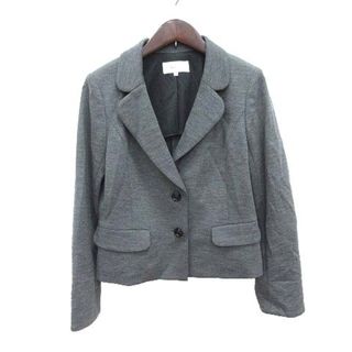 ハナエモリ(HANAE MORI)のハナエモリ テーラードジャケット シングル 背抜き ストレッチ ウール 38 黒(その他)