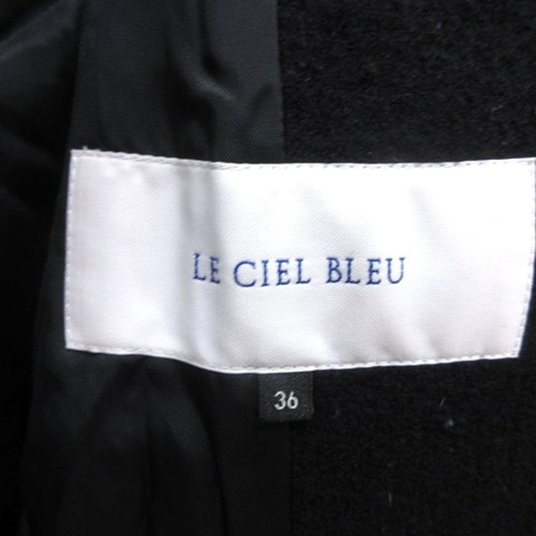 LE CIEL BLEU(ルシェルブルー)のルシェルブルー チェスターコート オーバーサイズ 総裏地 ウール 36 黒 レディースのジャケット/アウター(その他)の商品写真