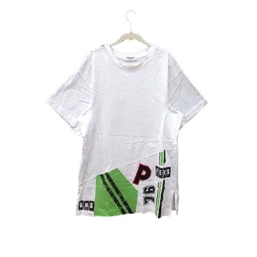 PERSON'S(パーソンズ)のPERSON'S Tシャツ カットソー プリント 半袖 L 白 ホワイト メンズのトップス(Tシャツ/カットソー(半袖/袖なし))の商品写真