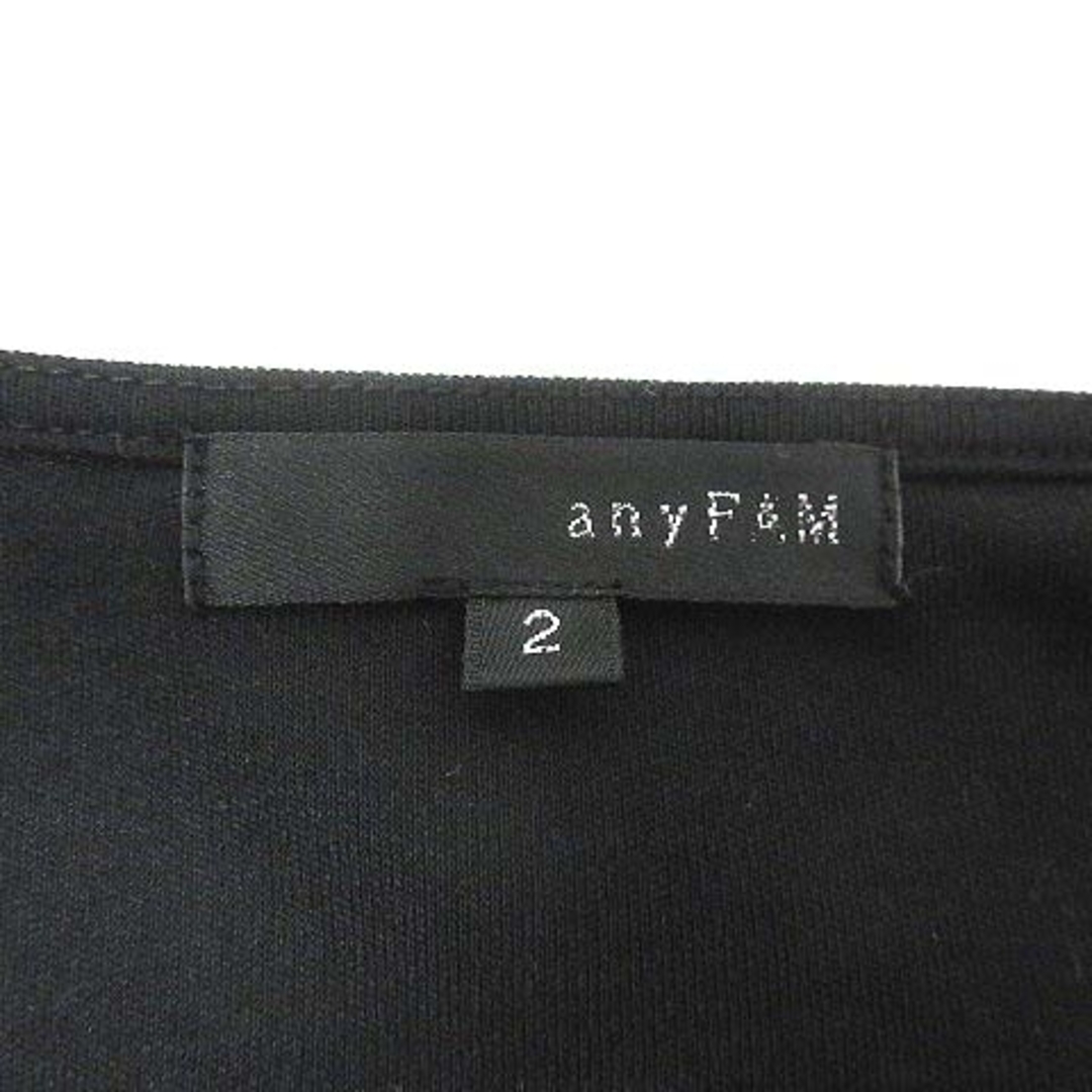 anyFAM(エニィファム)のanyFam ニット カットソー スクエアネック 長袖 2 黒 ブラック /YK レディースのトップス(ニット/セーター)の商品写真