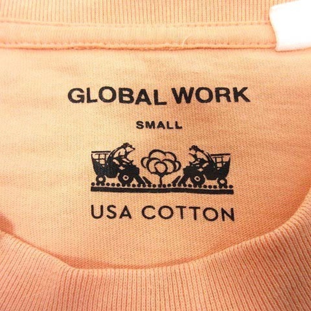 GLOBAL WORK(グローバルワーク)のGLOBAL WORK Tシャツ カットソー クルーネック 長袖 S オレンジ メンズのトップス(Tシャツ/カットソー(七分/長袖))の商品写真