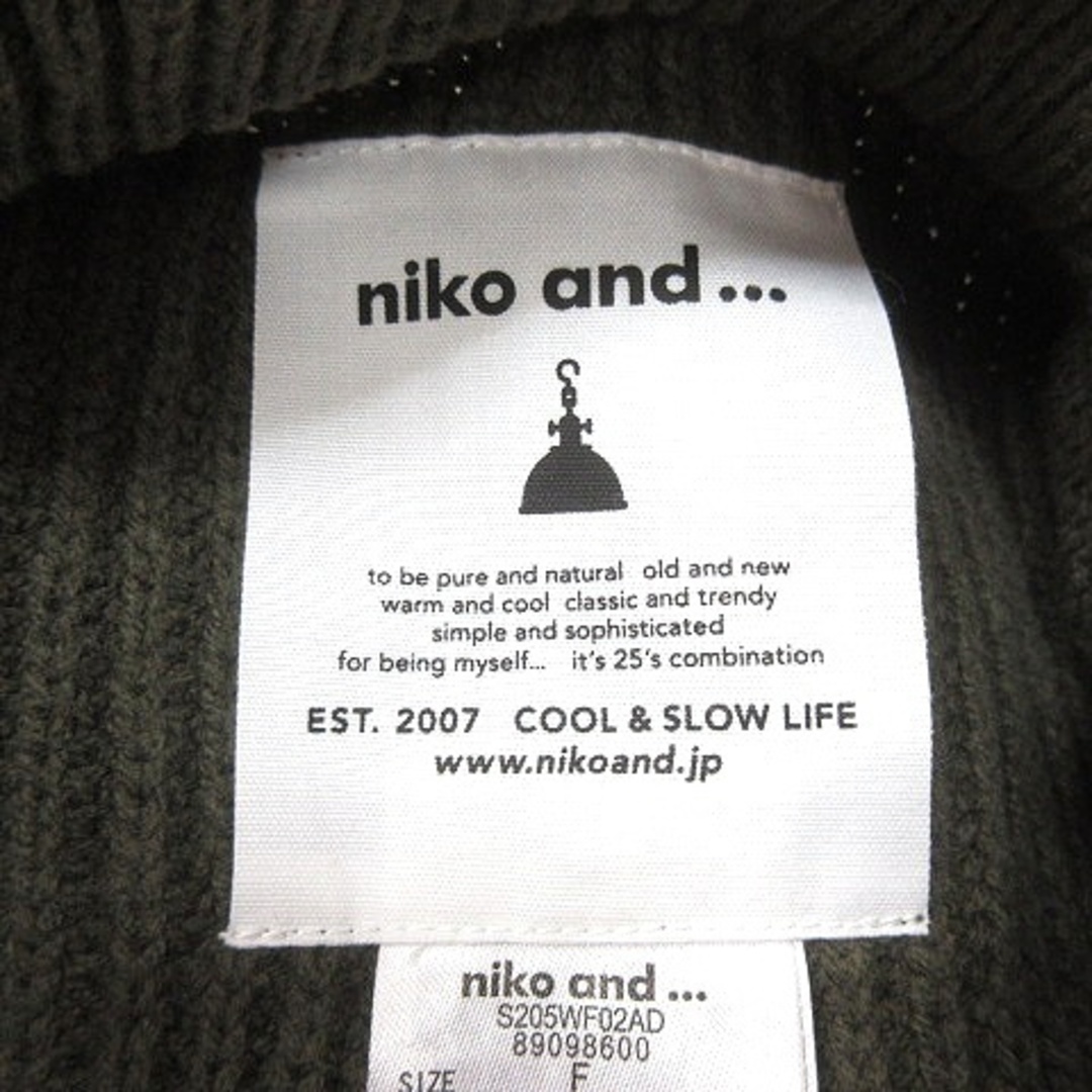 niko and...(ニコアンド)のニコアンド Niko and.. ベスト ニット プルオーバー F 緑 カーキ レディースのトップス(ベスト/ジレ)の商品写真
