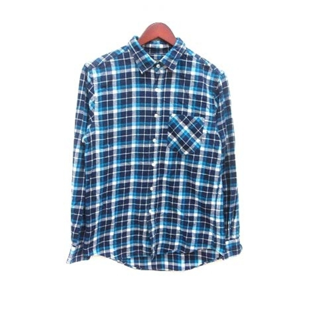 EDWIN(エドウィン)のEDWIN ネルシャツ チェック 長袖 M 青 ブルー 紺 ネイビー /YK メンズのトップス(シャツ)の商品写真