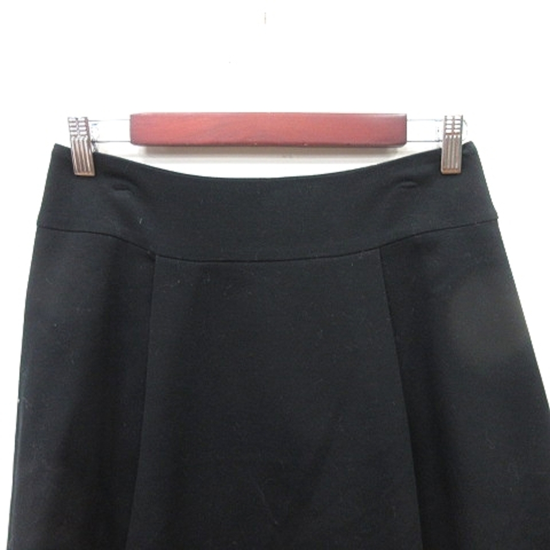MICHEL KLEIN(ミッシェルクラン)のミッシェルクラン フレアスカート ひざ丈 38 黒 ブラック /YI レディースのスカート(ひざ丈スカート)の商品写真