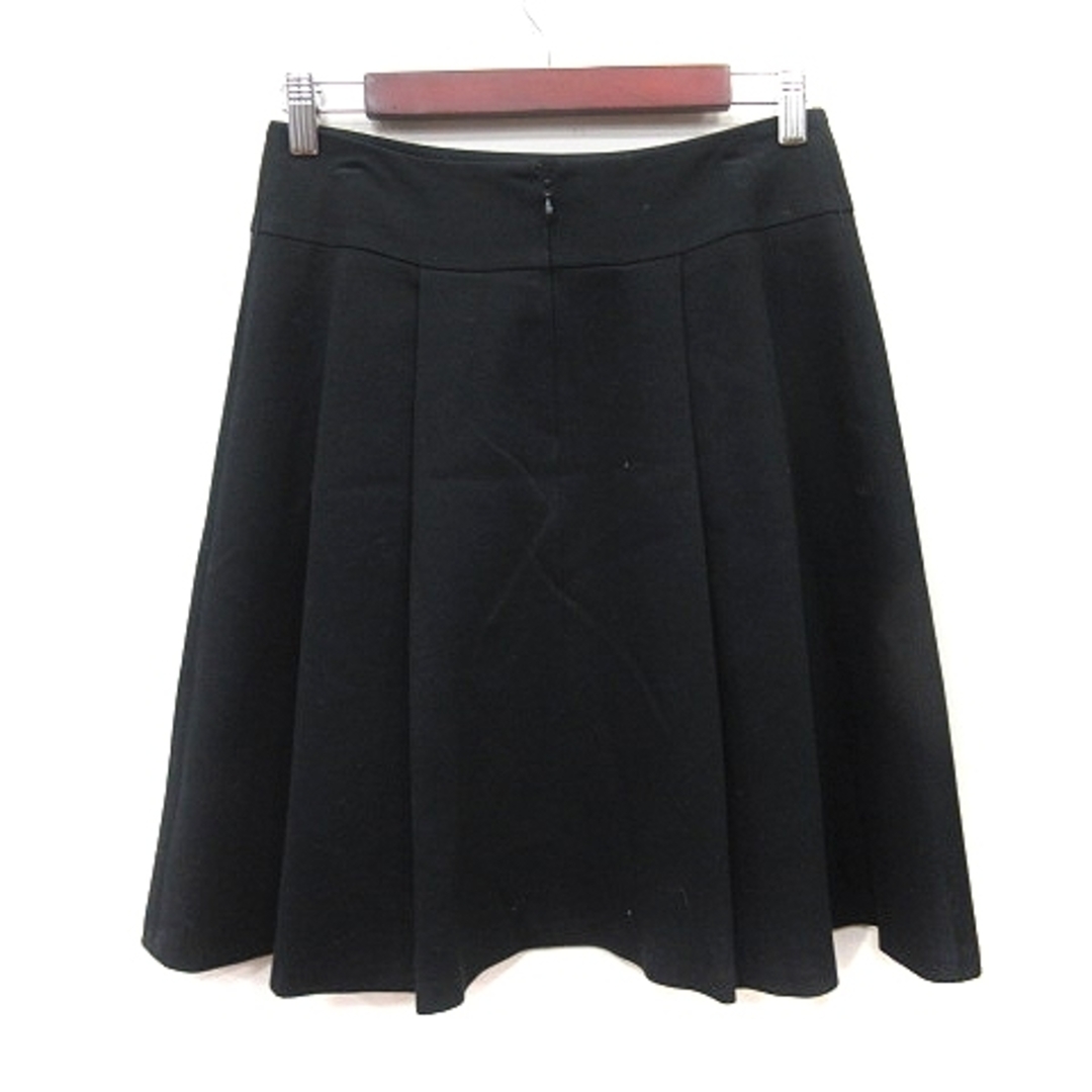 MICHEL KLEIN(ミッシェルクラン)のミッシェルクラン フレアスカート ひざ丈 38 黒 ブラック /YI レディースのスカート(ひざ丈スカート)の商品写真