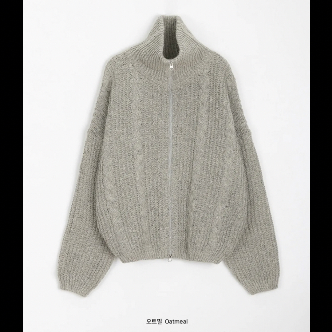 STYLENANDA(スタイルナンダ)の【BAON】Azen Wool Knit Zip-up レディースのトップス(ニット/セーター)の商品写真