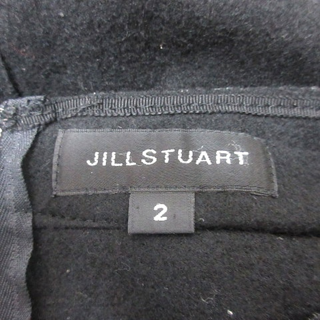 JILLSTUART(ジルスチュアート)のジルスチュアート フレアスカート ひざ丈 ウール 2 黒 ブラック /AU レディースのスカート(ミニスカート)の商品写真