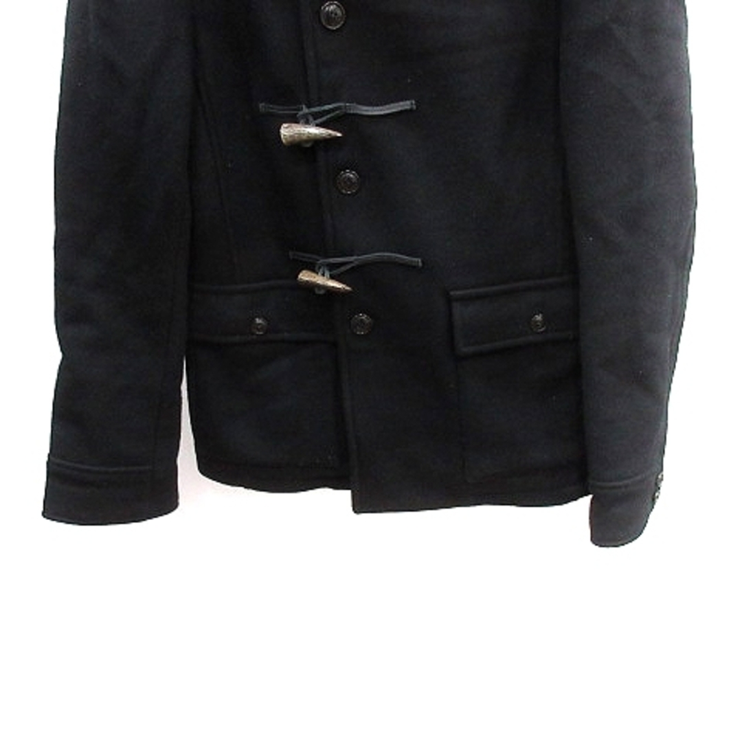 LOUNGE LIZARD(ラウンジリザード)のラウンジリザード ダッフルコート フード 総裏地 ウール 3 黒 ブラック メンズのジャケット/アウター(ダッフルコート)の商品写真