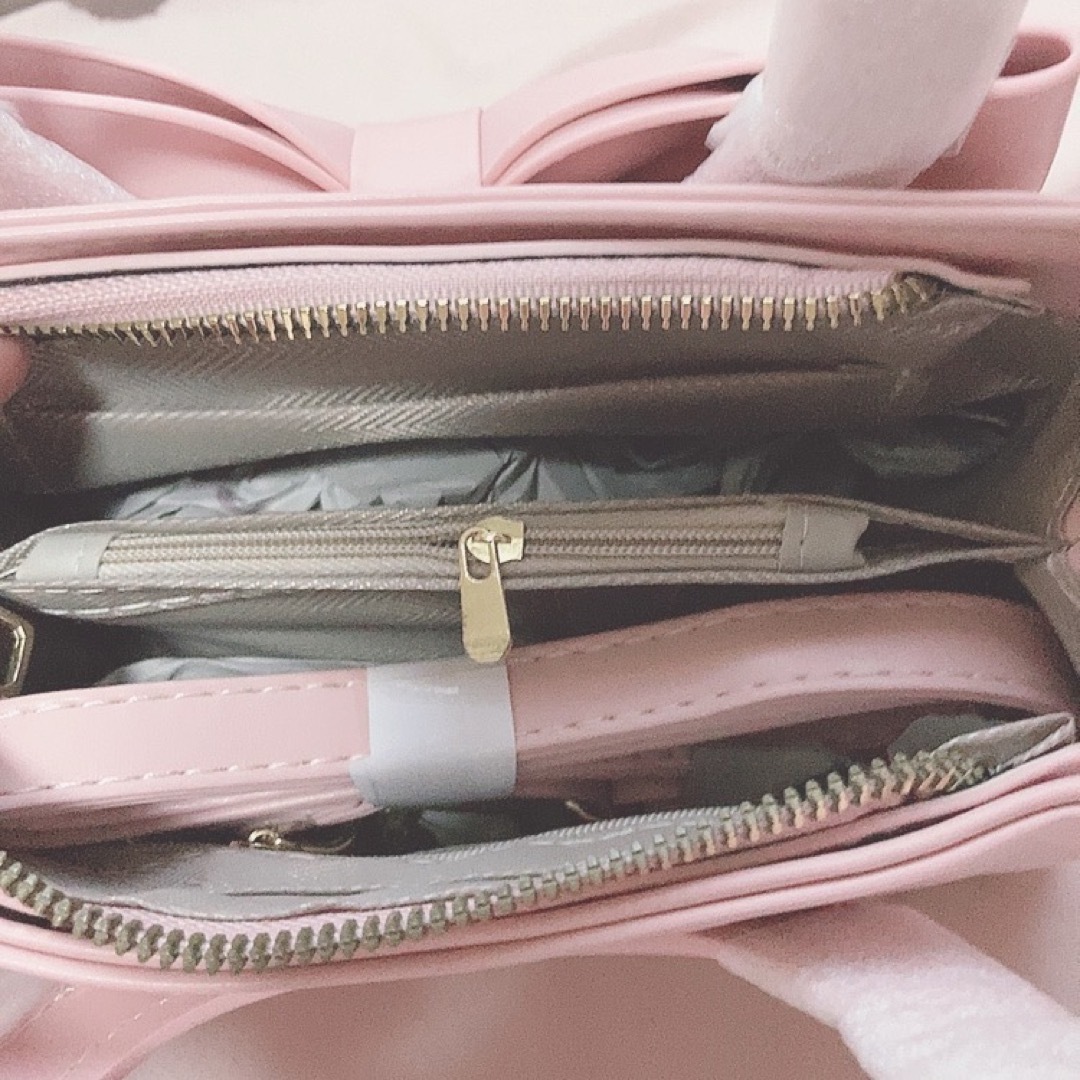 SHEIN(シーイン)のリボンバッグ　2way ハンドバッグ　ピンク レディースのバッグ(ハンドバッグ)の商品写真