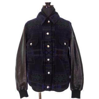 サカイラック(sacai luck)のサカイ sacai luck 袖レザー ネイ ネイティブ柄 ジャケット ブルゾン(ブルゾン)