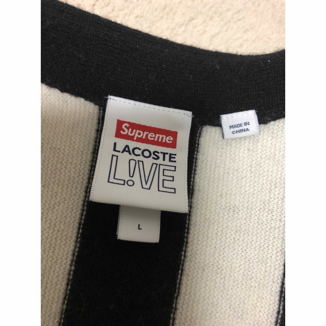 Supreme(シュプリーム)の【中古】Supreme Lacoste Stripe Cardigan メンズのトップス(カーディガン)の商品写真