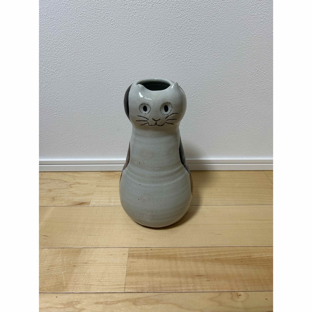 猫の花瓶　益子焼 インテリア/住まい/日用品のインテリア小物(花瓶)の商品写真