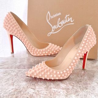 クリスチャンルブタン(Christian Louboutin)のルブタン　ハイヒール　パンプス　サンダル　スパイクスタッズ　シューズ　靴　美品(ハイヒール/パンプス)