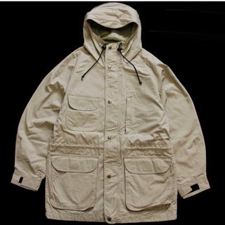 エディーバウアー(Eddie Bauer)の80s EddieBauerエディーバウアー マウンテンパーカー ベージュ S★オールド ビンテージ ジャケット アウトドア キャンプ 黒タグ(マウンテンパーカー)