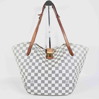 ルイヴィトン(LOUIS VUITTON)の希少　ルイヴィトン　ダミエ アズール サリナPM  トートバッグ　ホワイト　白(トートバッグ)