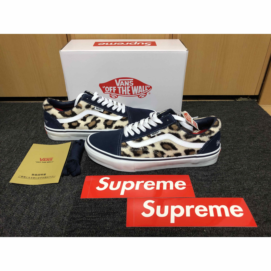 Supreme(シュプリーム)の【新品】Supreme×Vans Leopard Old Skool Navy メンズの靴/シューズ(スニーカー)の商品写真