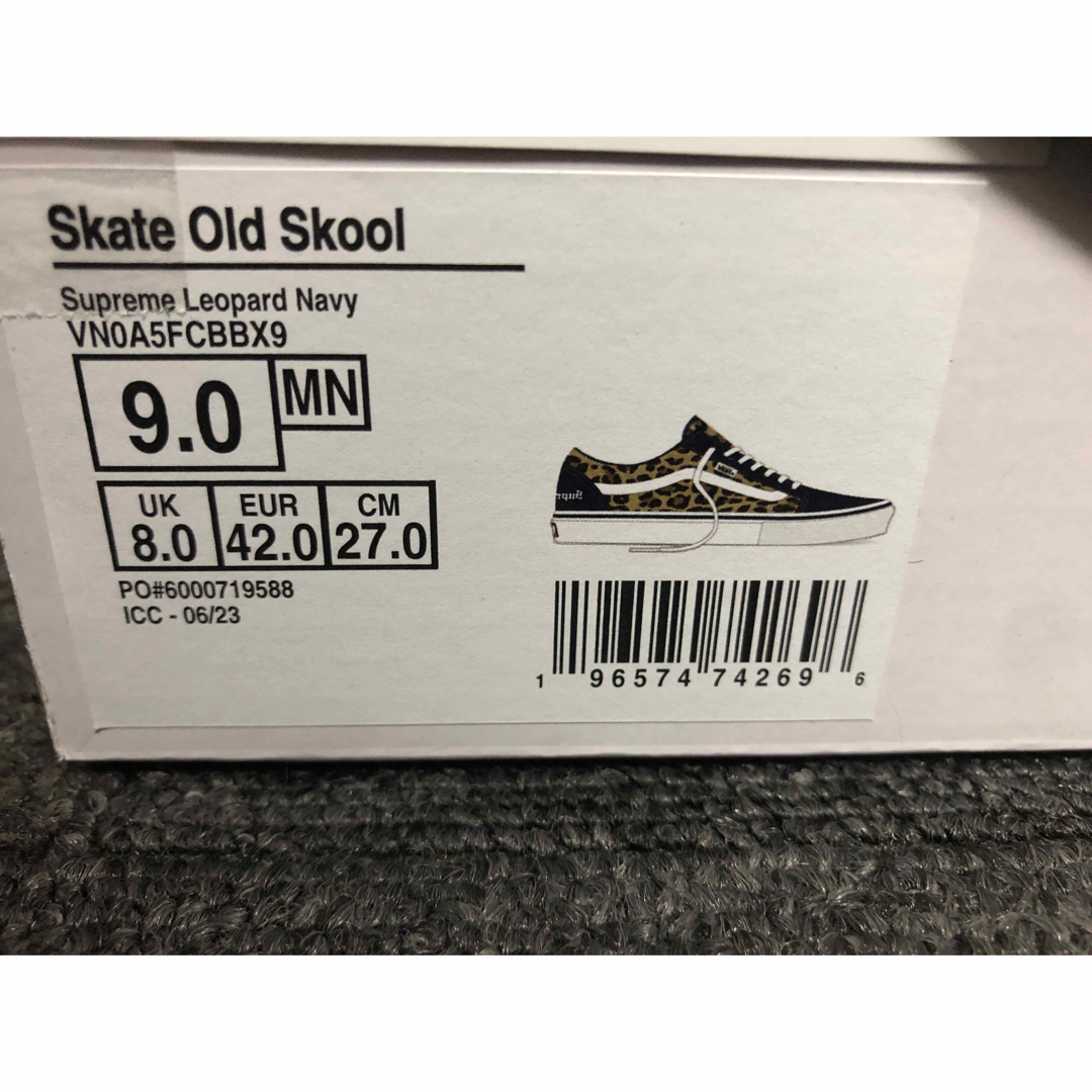 Supreme(シュプリーム)の【新品】Supreme×Vans Leopard Old Skool Navy メンズの靴/シューズ(スニーカー)の商品写真