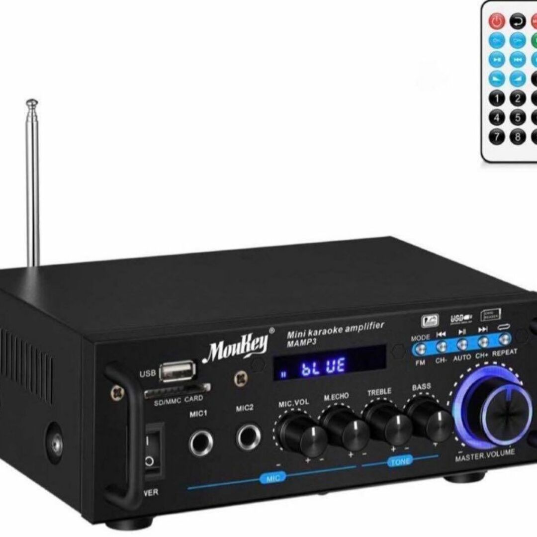 ✨ステレオアンプオーディオアンプ　Bluetooth5.0FMラジオ付き✨接続方法