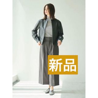 ルーニィ(LOUNIE)のルーニィ23年新品★洗える！ノンアイロンワイドクロップドパンツウール調ゴムパンツ(クロップドパンツ)