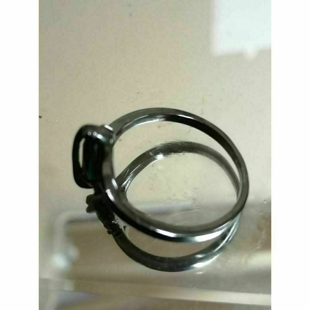 【R103】リング メンズ 　指輪　シルバー　レディース　グリーン　緑　20号 メンズのアクセサリー(リング(指輪))の商品写真