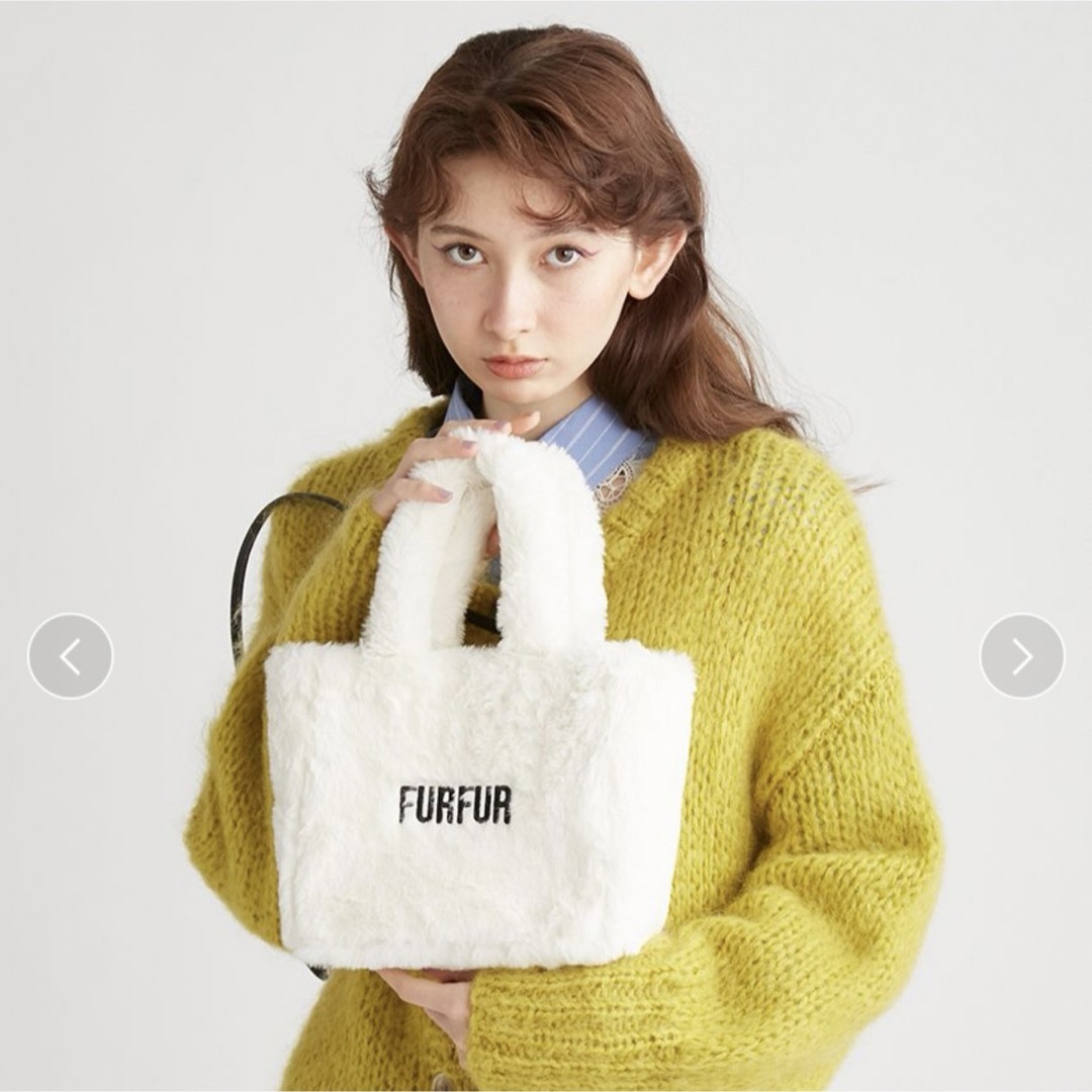 新品未使用品FURFUR♡ エコファートートバッグ アイボリー ivory