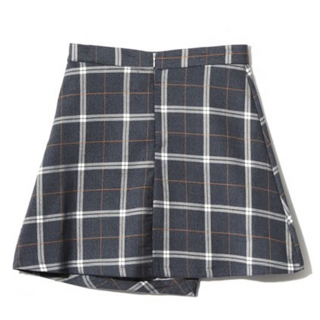 GRL(グレイル)の最終値下げ♡GRL ラップデザインチェックミニスカート グレー 人気 SALE レディースのスカート(ミニスカート)の商品写真