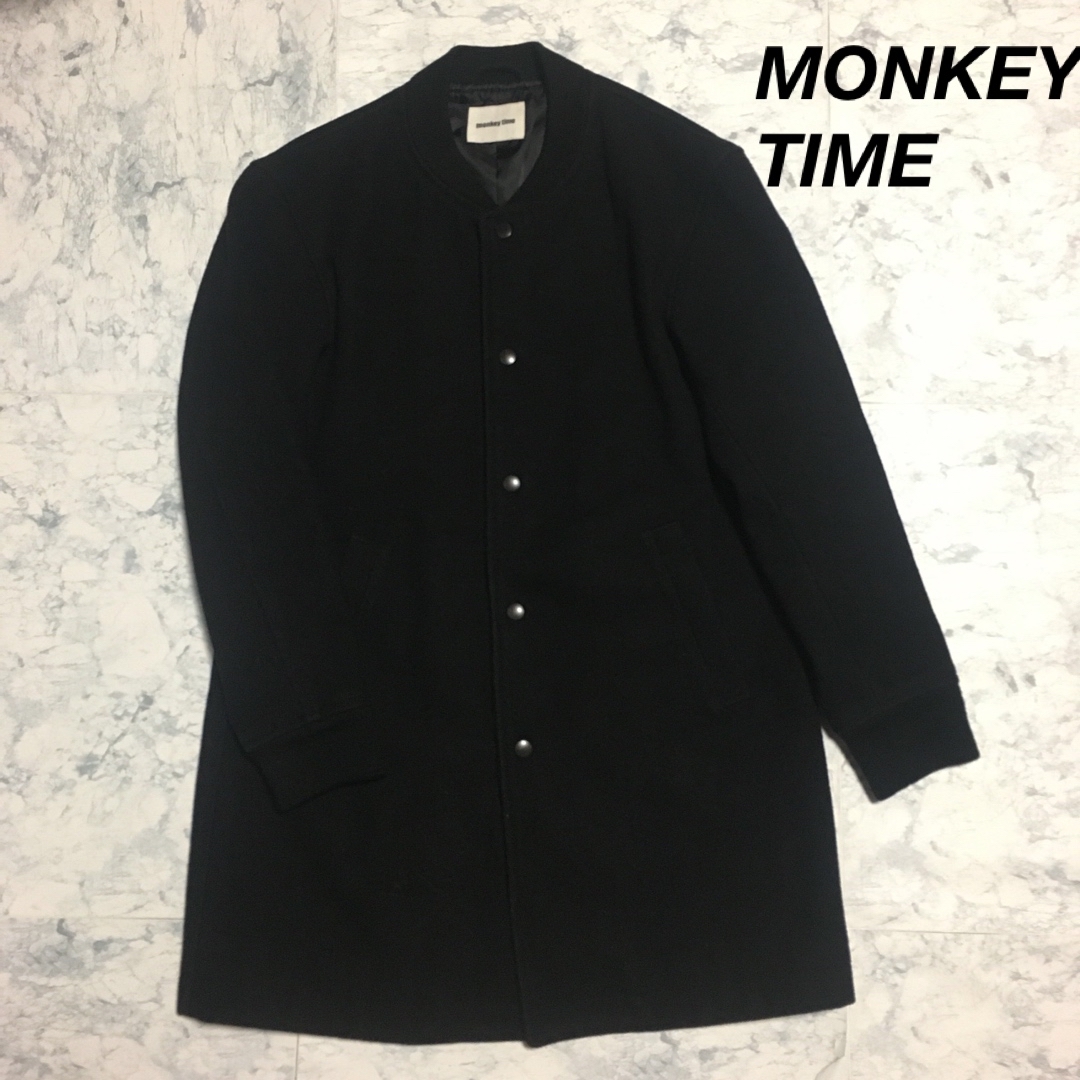 チェスターコートMONKEY TIME モンキータイム　メルトンアワードコート　ブラック