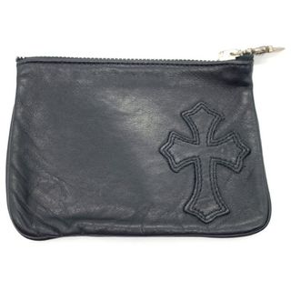 クロムハーツ(Chrome Hearts)のChrome Hearts クロムハーツ チェンジパース レザークロスパッチ コインケース ブラック(コインケース/小銭入れ)