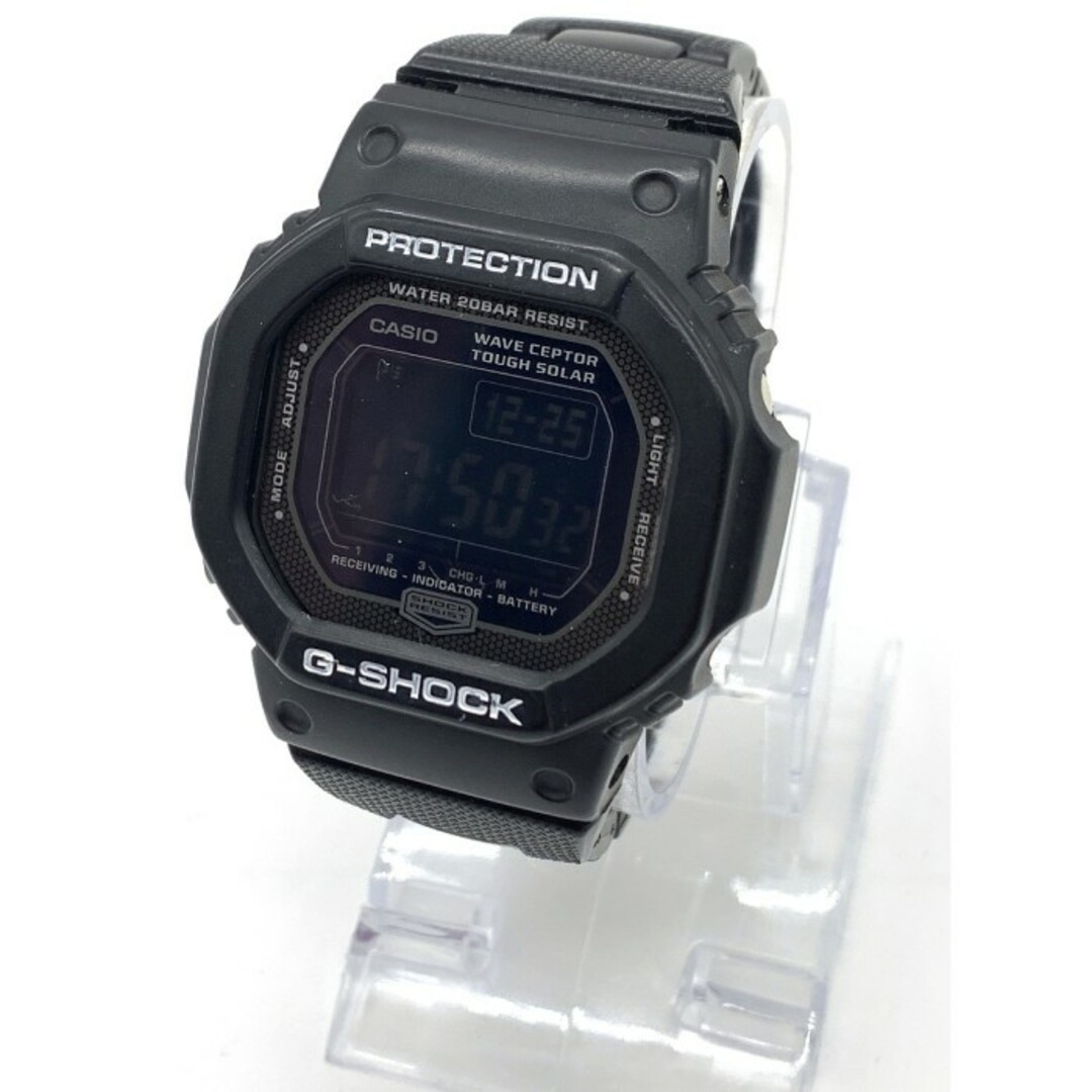CASIO カシオ G-SHOCK THE G 電波ソーラー 反転液晶 ステンレスベルト ブラック GW-5600BJ腕時計(デジタル)