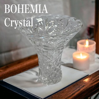 ボヘミア クリスタル(BOHEMIA Cristal)のBOHEMIA クリスタルガラス　 花瓶 フラワーベース インテリア(花瓶)