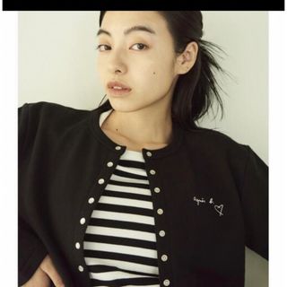 アニエスベー(agnes b.)のアニエスベーWEB限定 SDF0 CARDIGAN ロゴカーディガンプレッション(カーディガン)