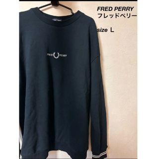 フレッドペリー(FRED PERRY)の美品　FRED PERRY　スウェットシャツ　パーカー　Lサイズ　バックプリント(スウェット)