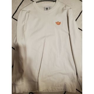 アディダス(adidas)の美品　激安　adidas　長袖tシャツ　Lサイズ　白　ホワイト　マークゴンザレス(Tシャツ/カットソー(七分/長袖))