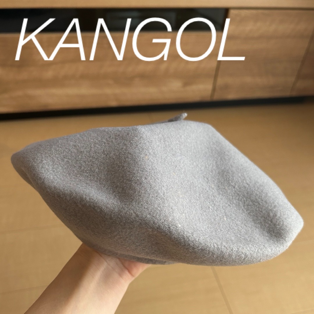 KANGOL(カンゴール)のカンゴール　ベレー帽　帽子　ハット　ウール　ビンテージ　グレー レディースの帽子(ハンチング/ベレー帽)の商品写真