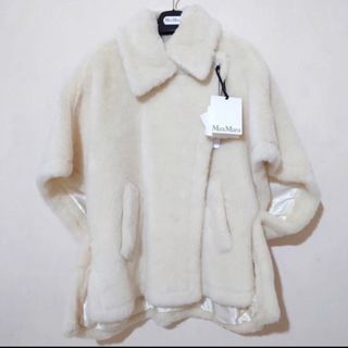 マックスマーラ(Max Mara)のMax Mara TEBE テディベアケープ　新品タグ付き(ポンチョ)