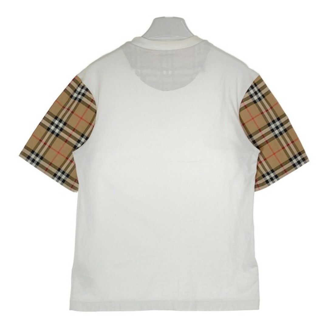 BURBERRY(バーバリー)の★BURBERRY バーバリー ヴィンテージチェック 袖切り替え Tシャツ ホワイト sizeXS メンズのトップス(Tシャツ/カットソー(半袖/袖なし))の商品写真