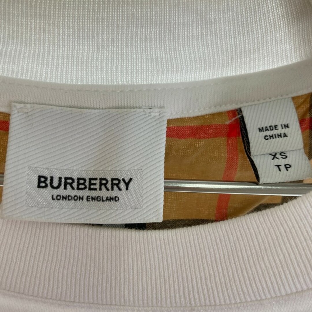 BURBERRY(バーバリー)の★BURBERRY バーバリー ヴィンテージチェック 袖切り替え Tシャツ ホワイト sizeXS メンズのトップス(Tシャツ/カットソー(半袖/袖なし))の商品写真