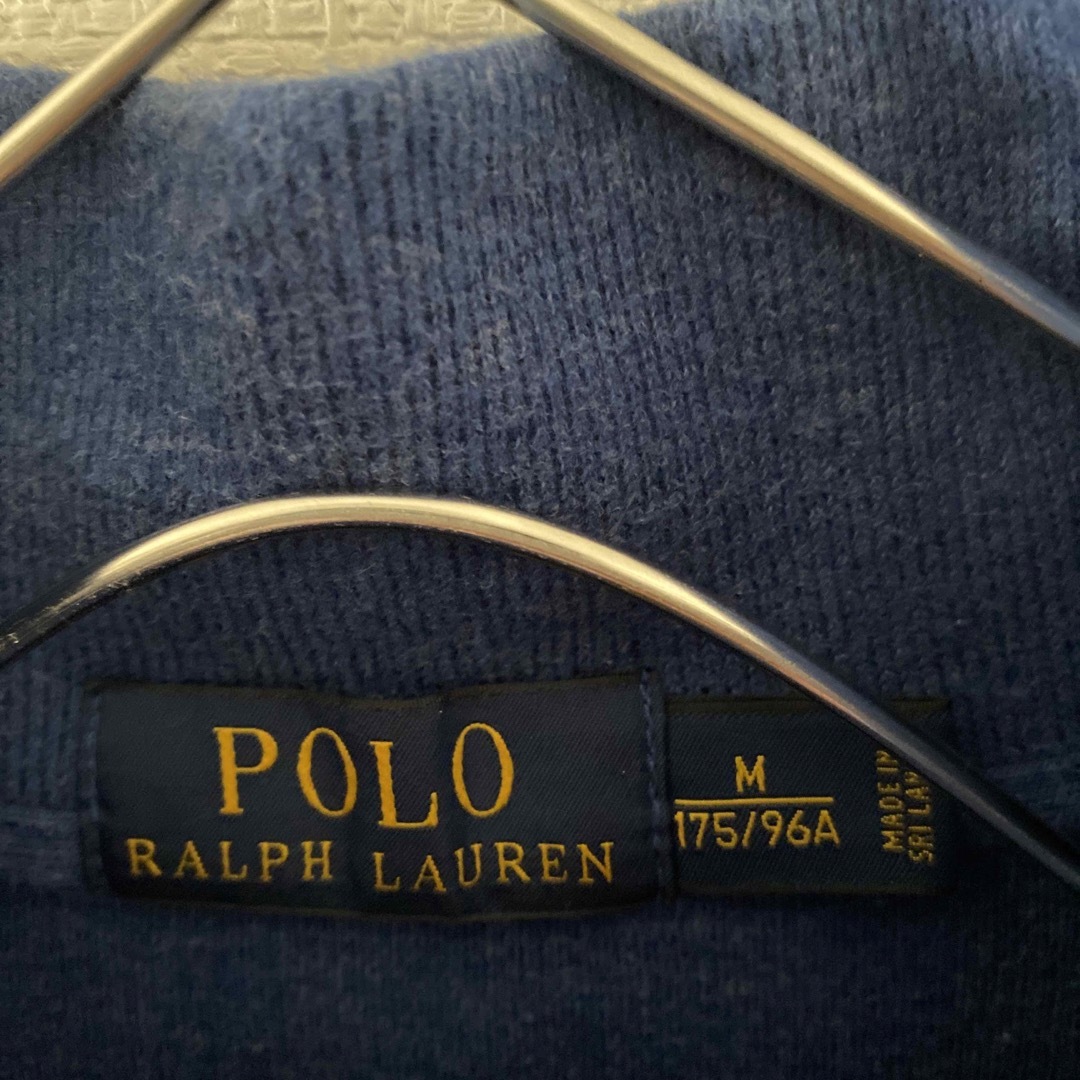 POLO RALPH LAUREN(ポロラルフローレン)のRalphLaurenラルフローレンハーフジップスウェットトレーナーブルー青L メンズのトップス(スウェット)の商品写真