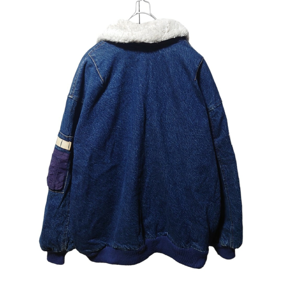 SPETRO 1940】ワッペン刺繍 襟ボア デニムジャケット S-222 SPETRO 1940】ワッペン刺繍 襟ボア デニムジャケット S-222