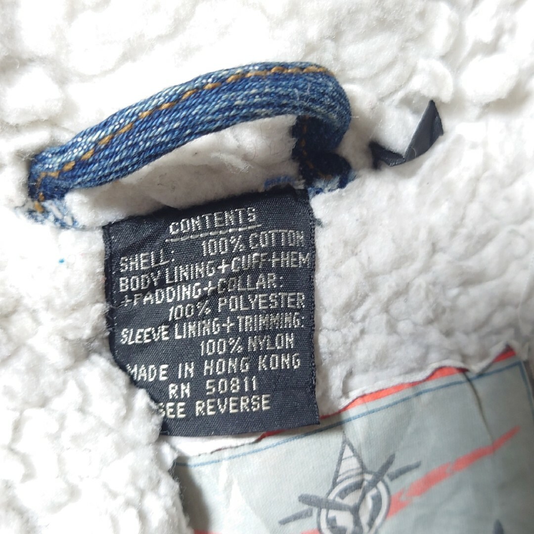 SPETRO 1940】ワッペン刺繍 襟ボア デニムジャケット S-222 SPETRO 1940】ワッペン刺繍 襟ボア デニムジャケット S-222