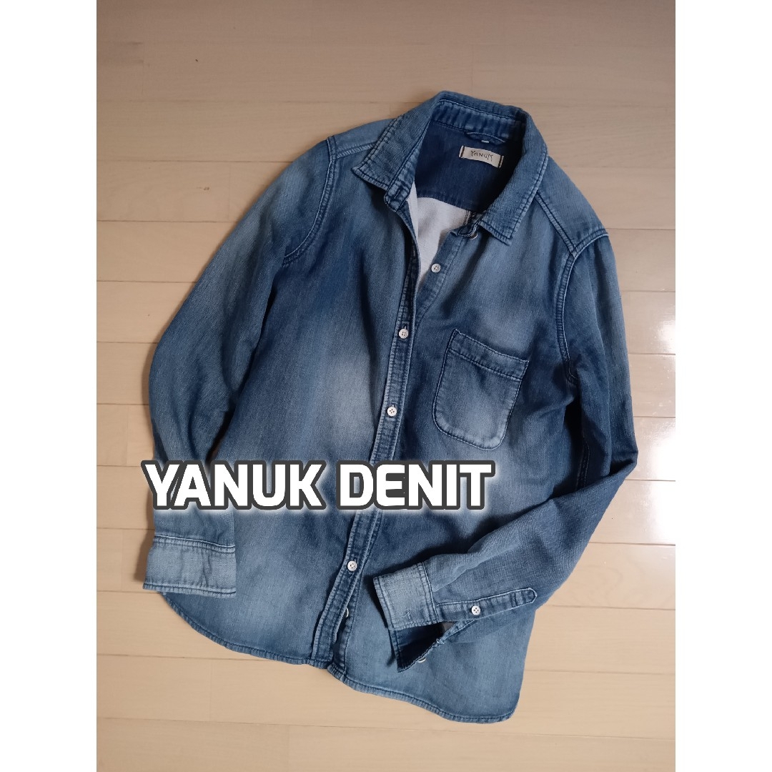 YANUK(ヤヌーク)のヤヌーク　YANUK DENIT  長袖　デニムシャツ　レディース　S レディースのトップス(シャツ/ブラウス(長袖/七分))の商品写真