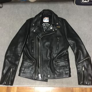 ルイスレザー(Lewis Leathers)のルイスレザー×ヒステリックグラマーライトニングライダースジャケットSサイズ美品(ライダースジャケット)