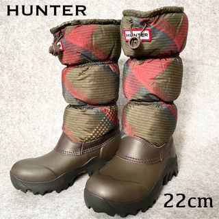 ハンター(HUNTER)の【訳あり極美品】Hunter スノーブーツ　Snow Quilt Check(レインブーツ/長靴)