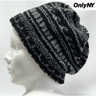 オンリーニューヨーク(ONLY NY)の【超美品】超注目ブランドONLY NY①アーバンなアンデス柄フリースボアビーニー(ニット帽/ビーニー)