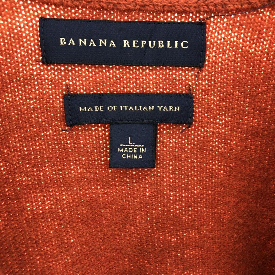 Banana Republic(バナナリパブリック)の古着 バナナリパブリック BANANA REPUBLIC ウールニットハーフジップセーター メンズL /eaa406309 メンズのトップス(ニット/セーター)の商品写真