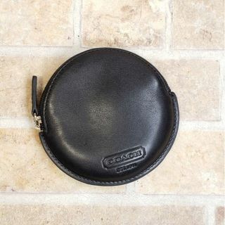 コーチ(COACH)の美品 COACH コーチ ☆ レザー ラウンドデザイン コインケース 小銭入れ(コインケース)