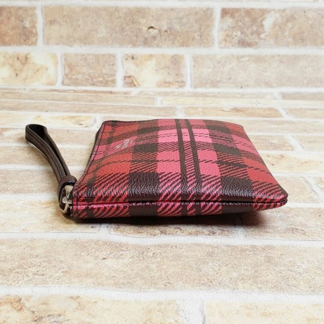 COACH - 美品 コーチ ☆ チェック柄 リストレット ミニ ポーチ COACH - 美品 コーチ ☆ チェック柄 リストレット ミニ ポーチ