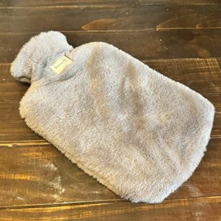 湯たんぽ  もふもふカバー グレー あったか 保温カバー ゆたんぽ かわいい(日用品/生活雑貨)