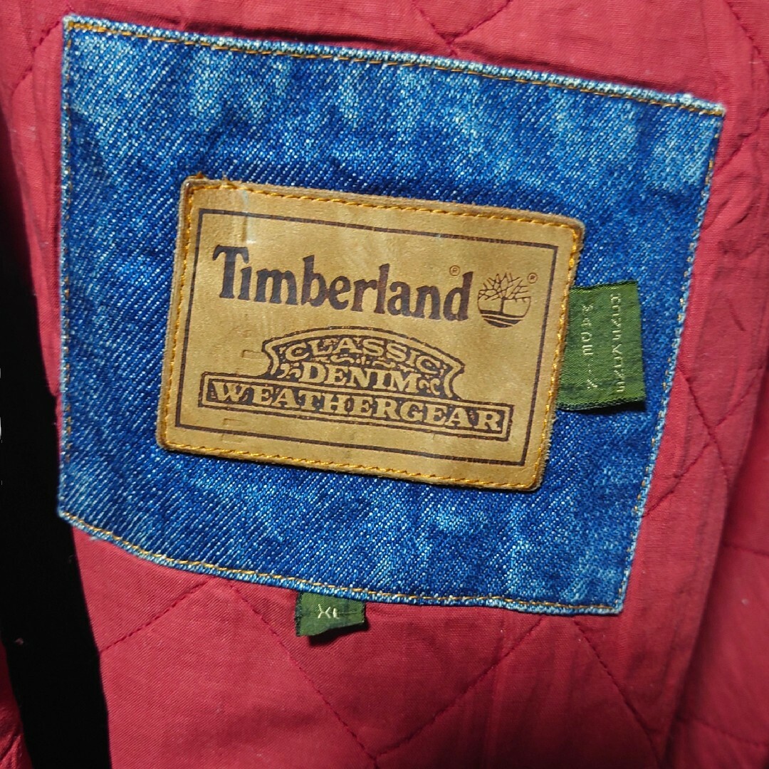 Timberland】 レザー襟 中綿入りデニムハンティングジャケットS223 Timberland】 レザー襟 中綿入りデニムハンティングジャケットS223